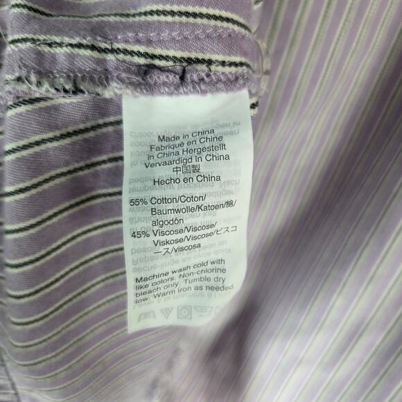 Madewell Womens Patio Button Front Midi Skirt 18 Lilac Stripe Soft Feminine - Picture 5 of 6